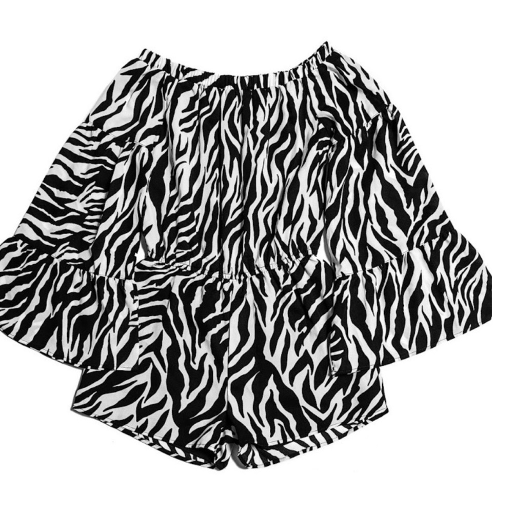 MIA New York Zebra Print Romper YM